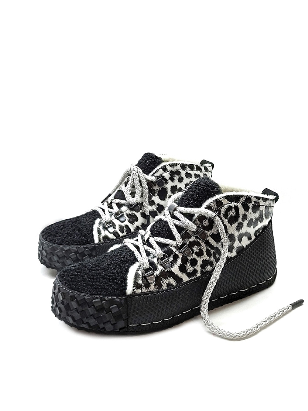 Кеды зимние "LEO B&W"