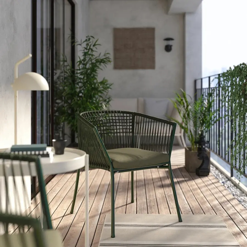 Садовое кресло - IKEA SEGERÖN/SEGERON, 73х67 см, зеленый, СЕГЕРОН ИКЕА