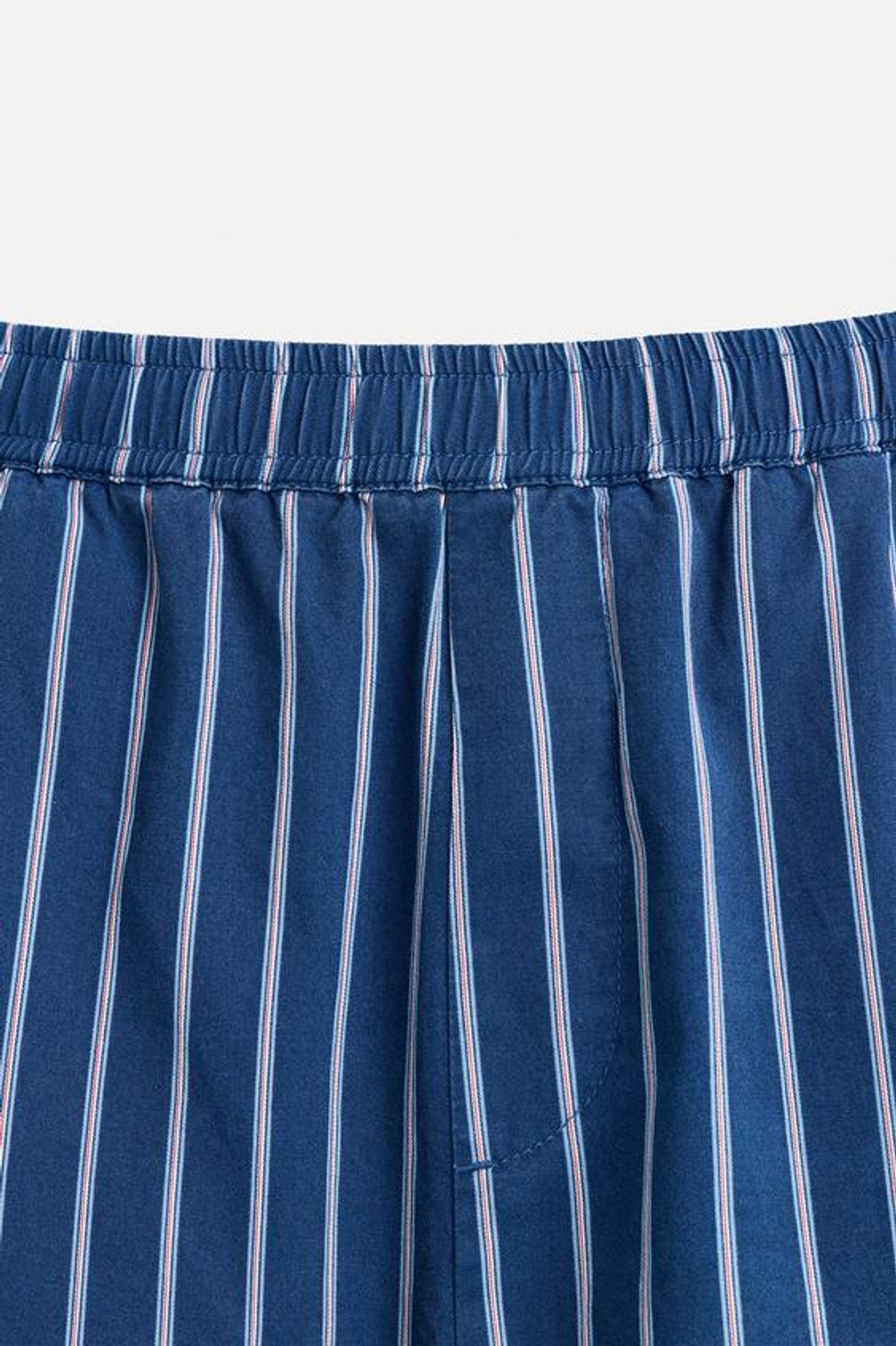 ZARA БРЮКИ СВОБОДНОГО КРОЯ В ПОЛОСКУ, СИНИЙ