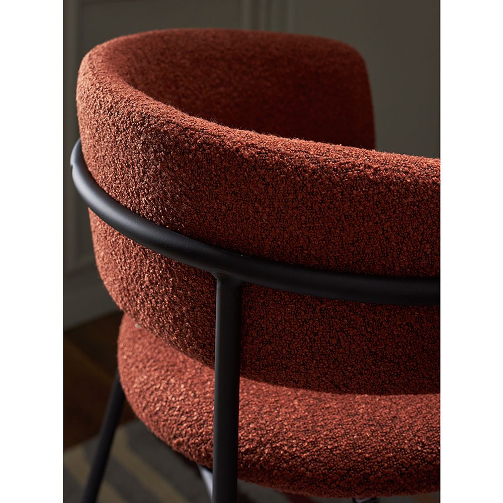 Стул барный Helning, букле, терракота