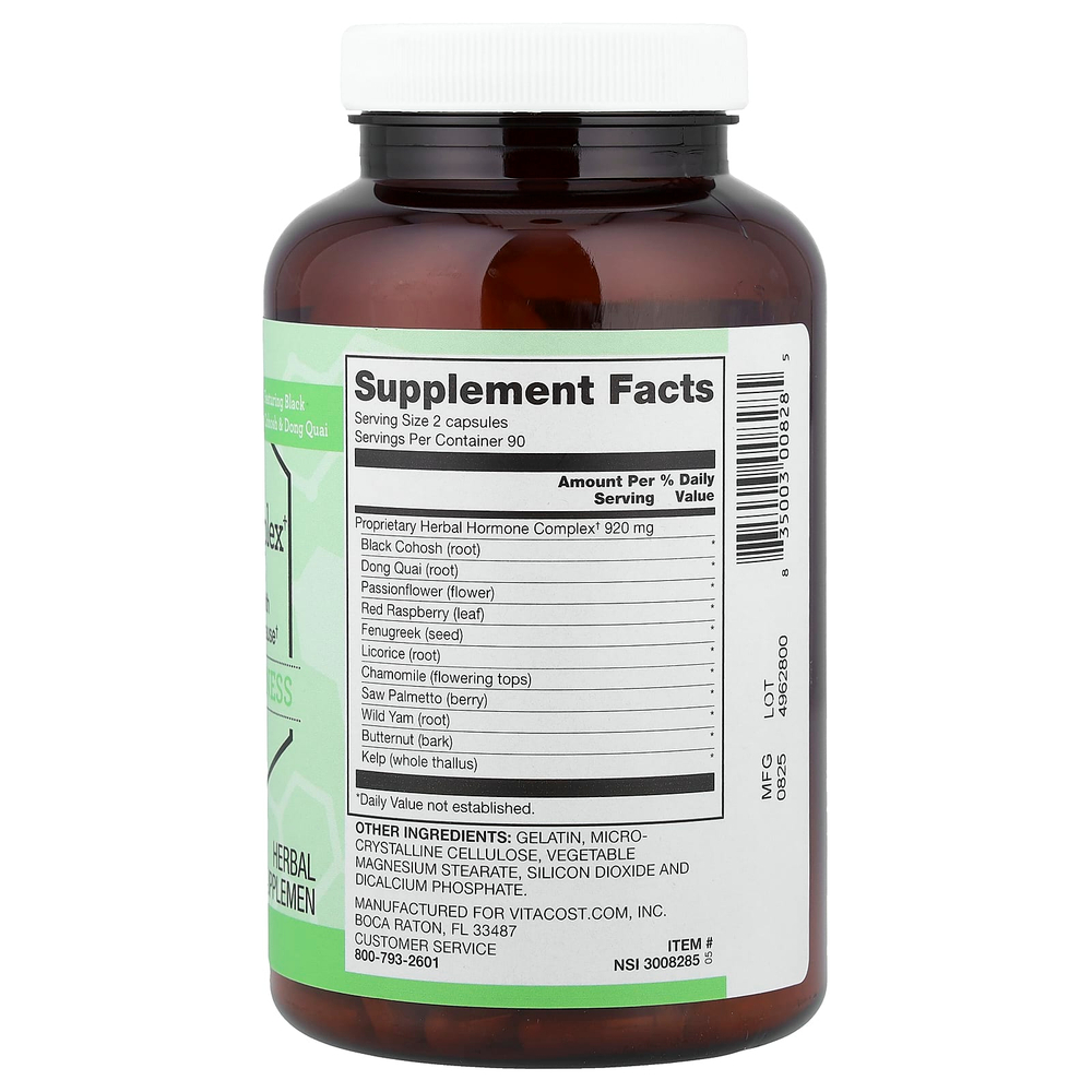 Vitacost, Synergy®, растительный гормональный комплекс, 180 капсул
