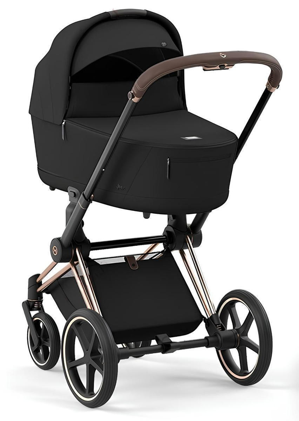 Коляска 3 в 1 Cybex Priam IV Rosegold complete и автокресло Aton S2 i-Size Moon Black Sepia Black