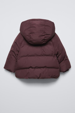 ZARA СТЕГАНАЯ КУРТКА WATER-REPELLENT, ЦВЕТ БУРГУНДСКОГО ВИНА