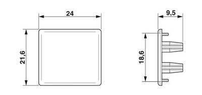 1022229 - TMC 7 B2/3 END CAP - Концевая крышка для монтажных перемычек