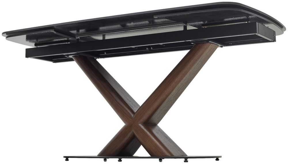 Стол М-City DISAUR Бланко (Blanco) 160 Черный мрамор матовый (Matt Black Marble Solid Ceramic, Орех