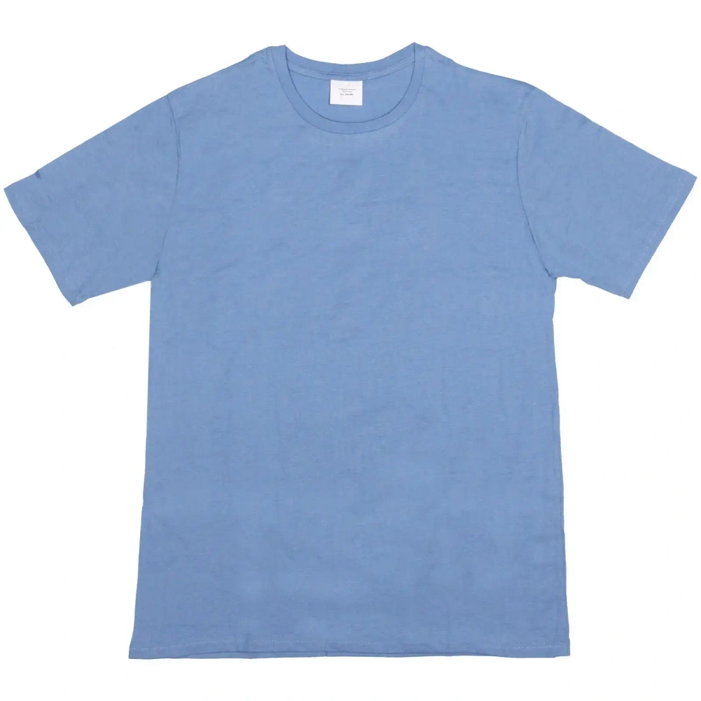 Футболка мужская однотонная, голубой цвет, р-р 48