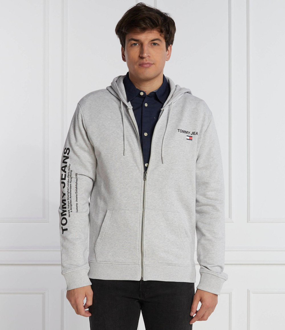 Худи ENTRY ZIP-THRU HOODIE Tommy Jeans - серый(DM0DM17783)