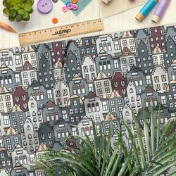 Ткань бифлекс многослойные серые дома