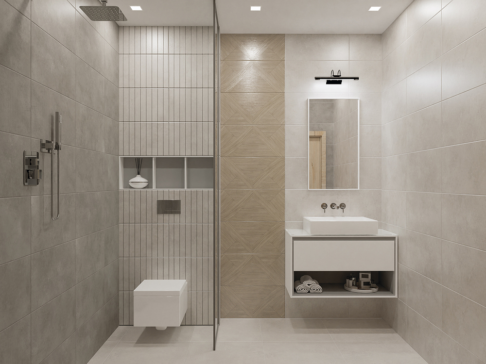 Плитка настенная Azori Cemento 31.5x63 см 1.59 м² матовая цвет серый