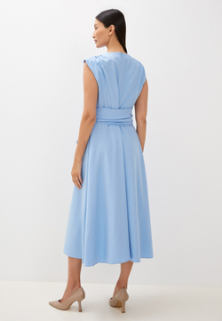 Платье с двойным запахом Butterfly, цвет голубой