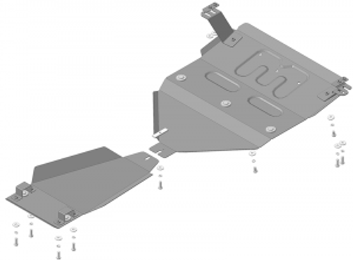 Защита Радиатора, Двигателя, КПП. 2 мм, Сталь. для Iveco Daily 2014-н.в., Iveco Daily 2012-2014 MOTODOR.26904