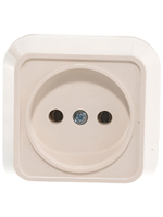 Розетка 1-я без з/к Makel кремовая 45202