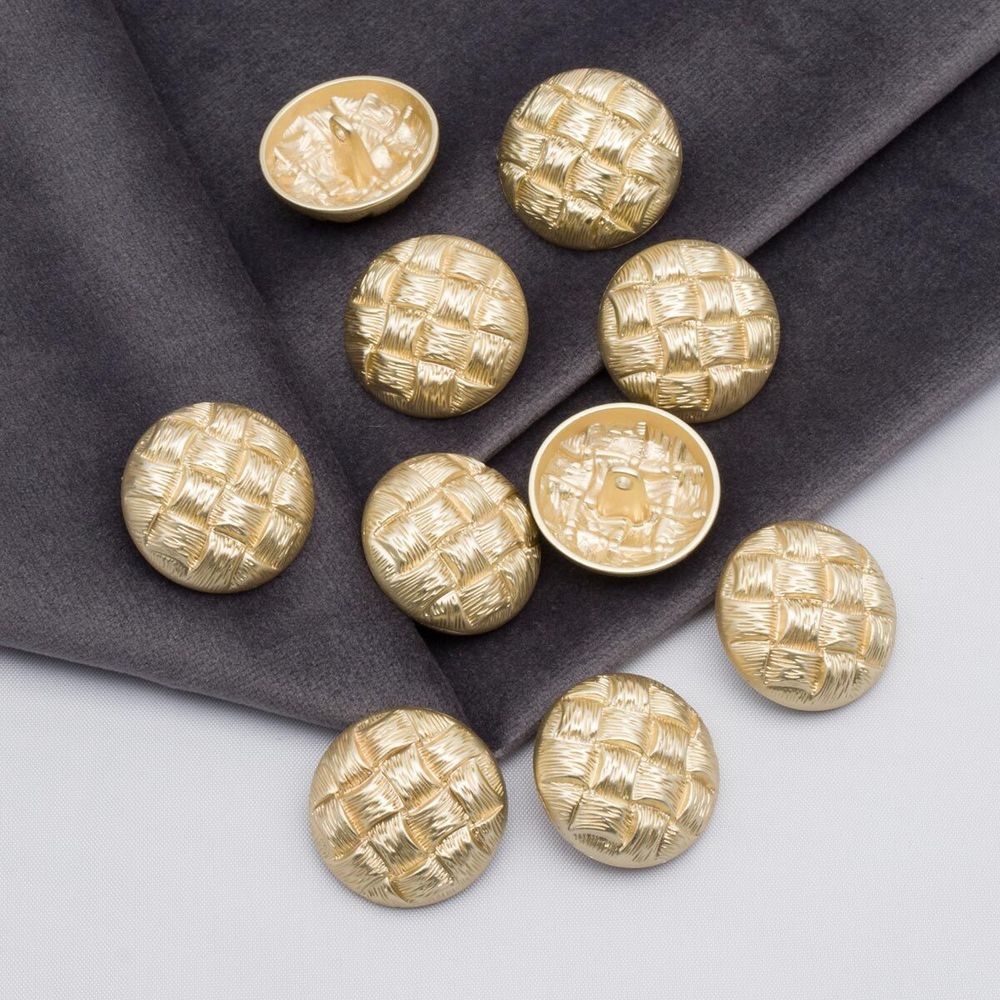 Пуговицы металл на ножке 36L=23 мм, M.Gold (матовый золотой), 10 шт, MP03