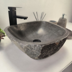 Раковина из речного камня RS62810 (43*38*16) 55