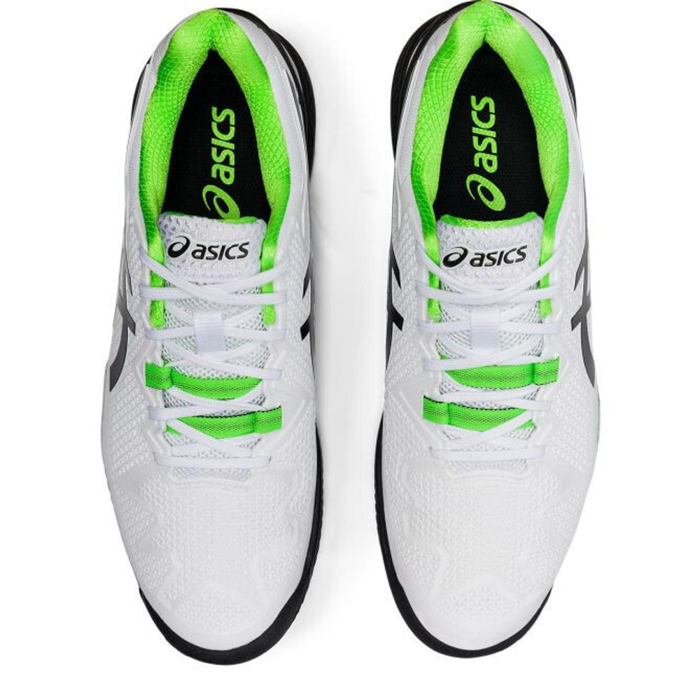 Мужские кроссовки теннисные Asics Gel-Resolution 8 Clay - white/green gecko