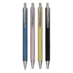 Ручка шариковая, автоматическая, Basir, синие чернила, металлическая, цветной корпус, 12 шт