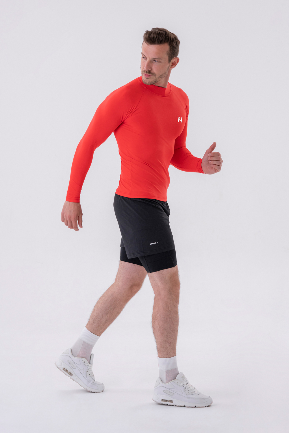 Мужской лонгслив Nebbia Functional T-shirt with long sleeves “Active” 328 Red