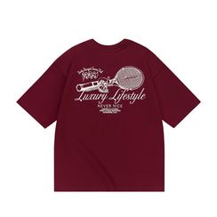 Футболка HAIDED DUSTY RACQUET HW, темно-бордовый