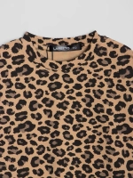 Футболка для девочки леопардовая