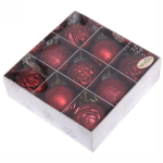 Набор шаров «Diamond shine» 6 см (9 предметов), рубин