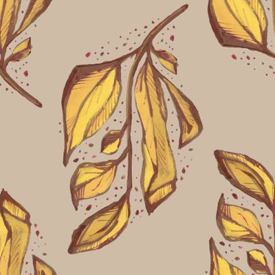 Природный орнамент с листьями