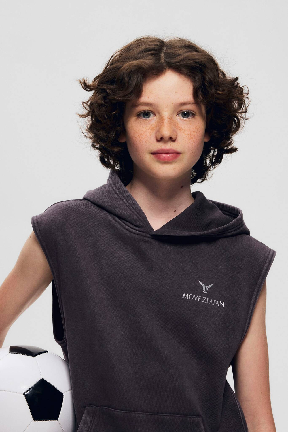 H&M Move x Zlatan Спортивная толстовка без рукавов с капюшоном, серый