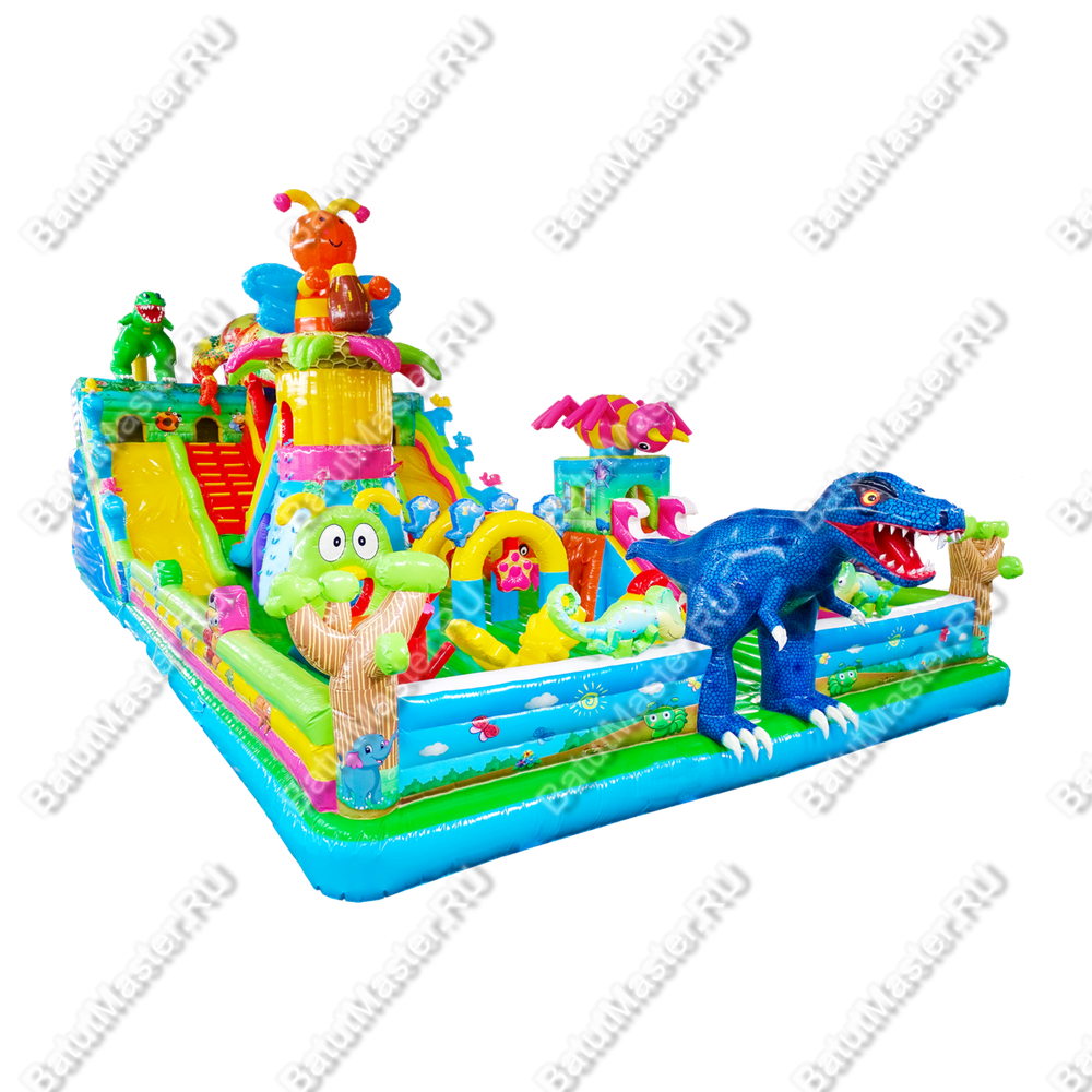 Мега-батут "Хамелеон и динозавры", 20*10*6 м