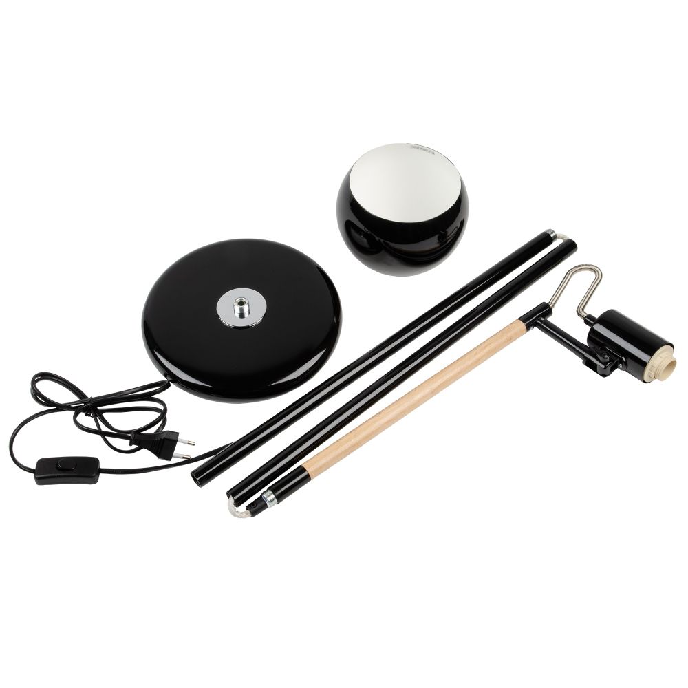 UML-T702 E14 BLACK Торшер напольный под лампу Е14. 60W. с регулировкой наклона. Механический выключатель. Черный. ТМ Uniel