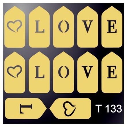 IRISK Трафарет для дизайна ногтей №133, серебро