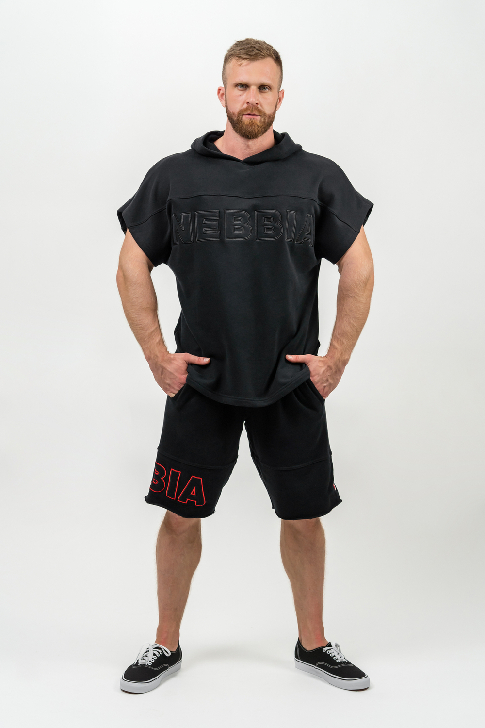 Толстовка без рукавов HOODED T-SHIRT GYM RAG TOP CHAMPION 706 Черная