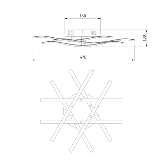 Потолочный светодиодный светильник Eurosvet Pascal 90043/6 хром