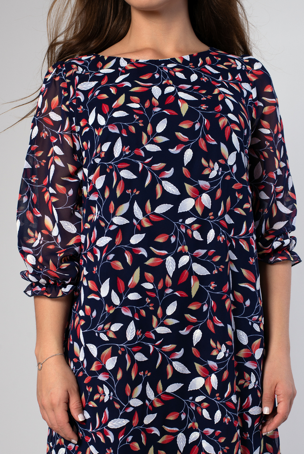 Платье женское 3831ВПБ, листок оранж #284ЛОр053831ВПБ