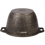 Кастрюля 4л «Granit ultra» (black-gold) со стеклянной крышкой кгбг42а