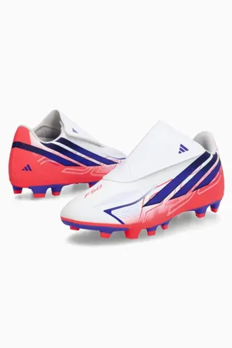 Бутсы adidas F50 Club Hyperfast Velcro FG/MG Junior - белый