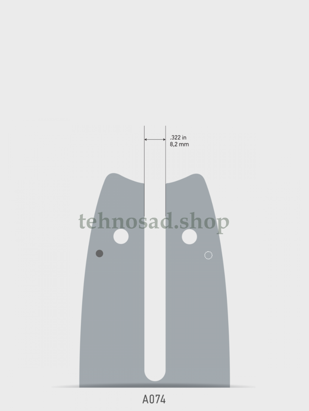 Шина пильная Oregon 160SDEA074 Double Guard Single Rivet (носовой подшипник на 1 заклепке), длина 16" (40 см), паз 1,3 мм, шаг 3/8" хвостовик А074, для цепи 55зв.