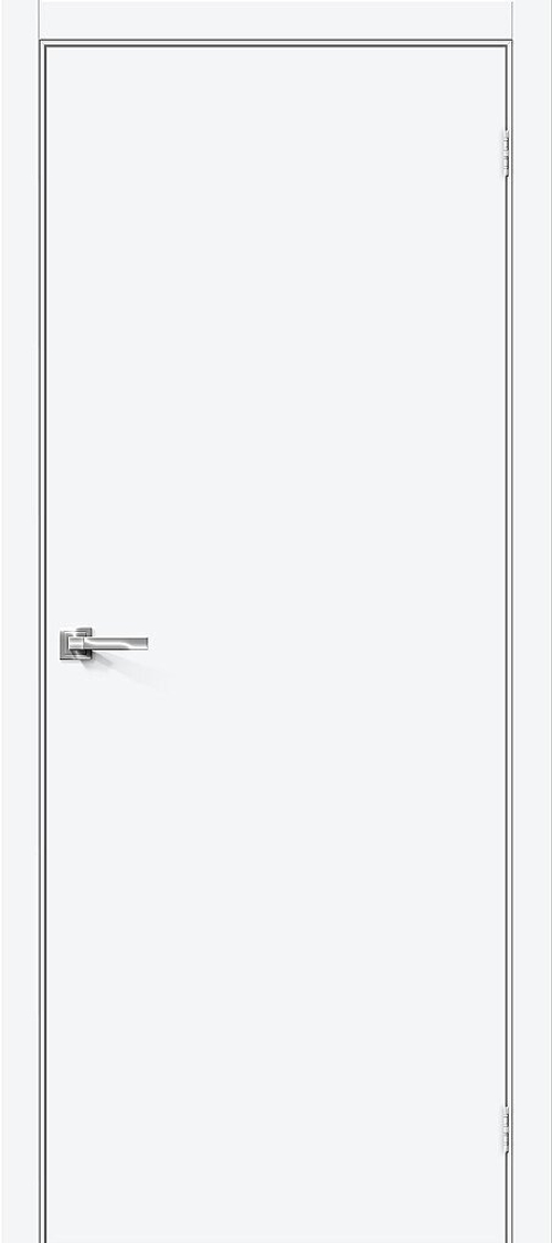 Межкомнатная дверь Браво-0.П White Silk / Двери Браво