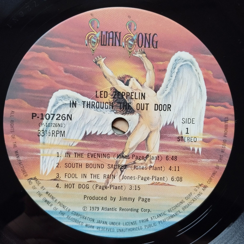 Винтажная виниловая пластинка LP Led Zeppelin In Through The Out Door (Japan 1979)(No Obi) Slave D
