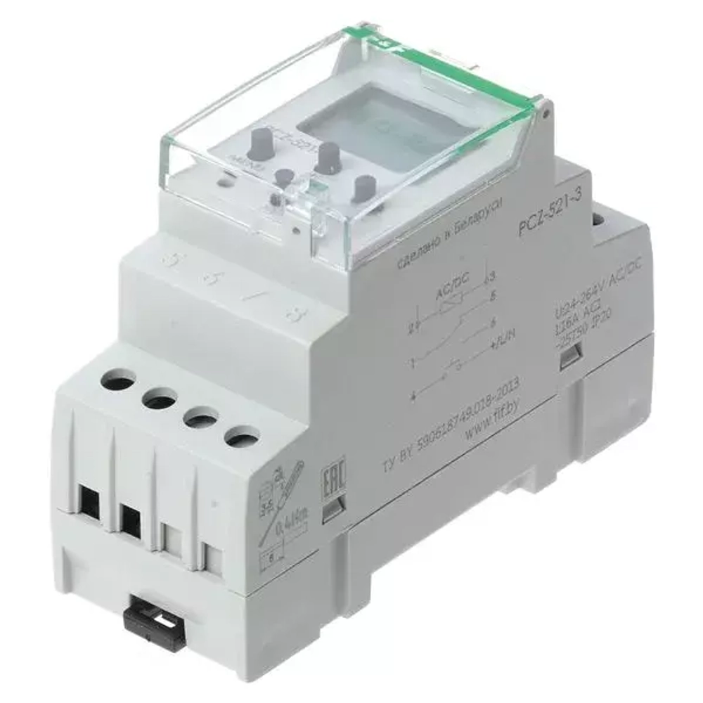 Реле времени программируемое циклическое PCZ-521-3 16А 24-264В AC/DC
