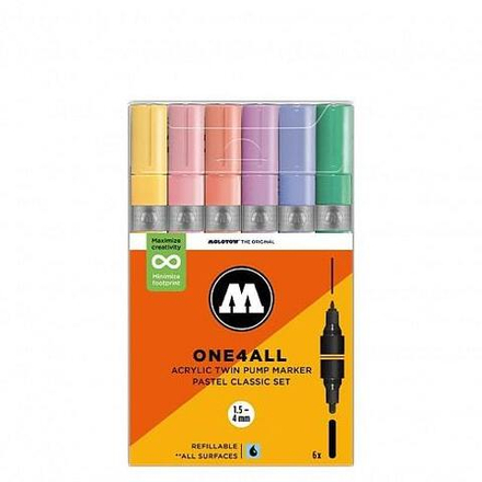 Набор Маркеров MOLOTOW ONE4ALL ACRYLIC TWIN PASTEL CLASSIC-SET