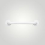 Поручень прямой 600 мм нерж. сталь NOFER 15054.60.F белый