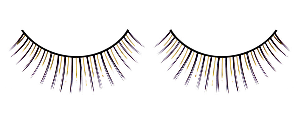 Чёрно-желтые ресницы Deluxe (Цвет: черный с желтым)