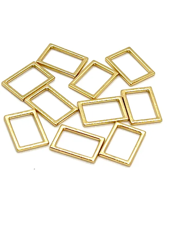 Кольцо - квадрат Arta-F, 15 мм, металл, золото