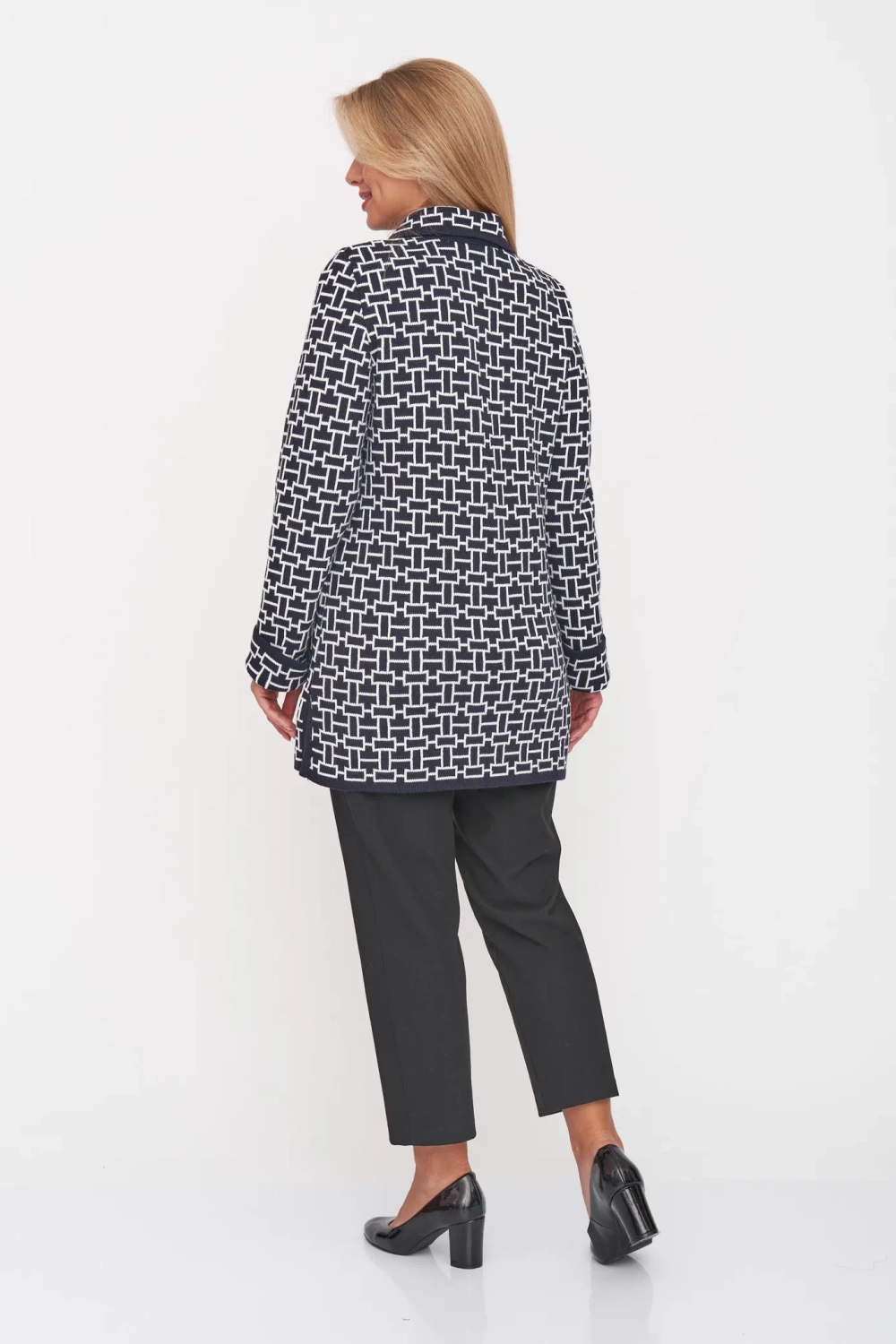 Жакет В 1398/сине-белый