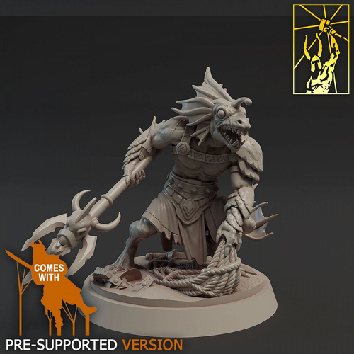 Сахуагин Воин Паладин Варвар Файтер Рыцарь миниатюра для dnd, днд, pathfinder, фентези, Настольная игра, НРИ, Варгейм, РПГ