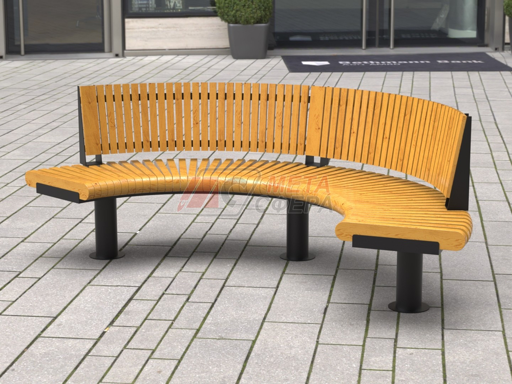 Скамейка Rail Road 01 внутренний радиус