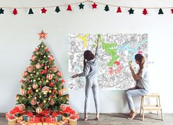 «Зима. Новогодняя», гигантская раскраска 85 см