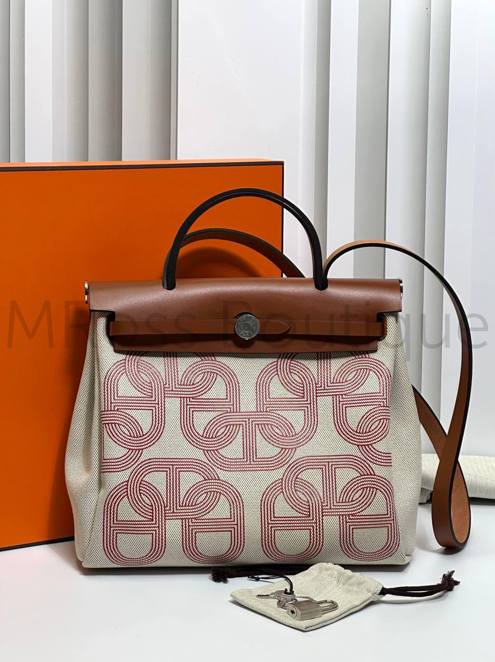 Коричневая сумка Hermes Herbag на плечо