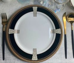 Lenardi 205-008 Набор из 6 тарелок 27см BLACK BACCARA в под.уп.(х6)