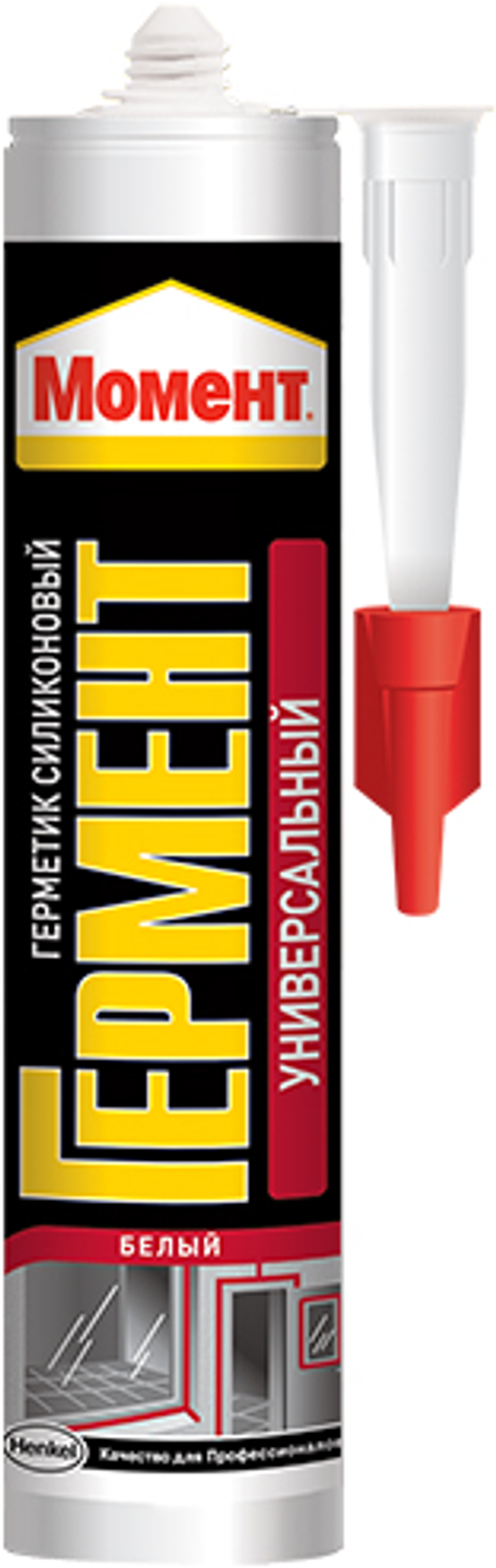 Герметик силиконовый универсальный Момент Гермент белый 280 мл