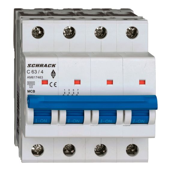 Автоматический выключатель Schrack Technik 4P C 63A 6kA Amparo AM617463--